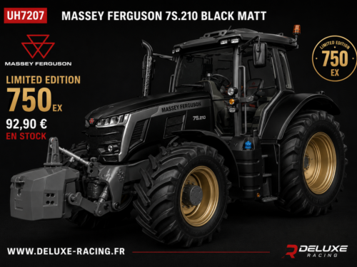 MASSEY FERGUSON 7S.210 Noir MAT Jantes Dorées
